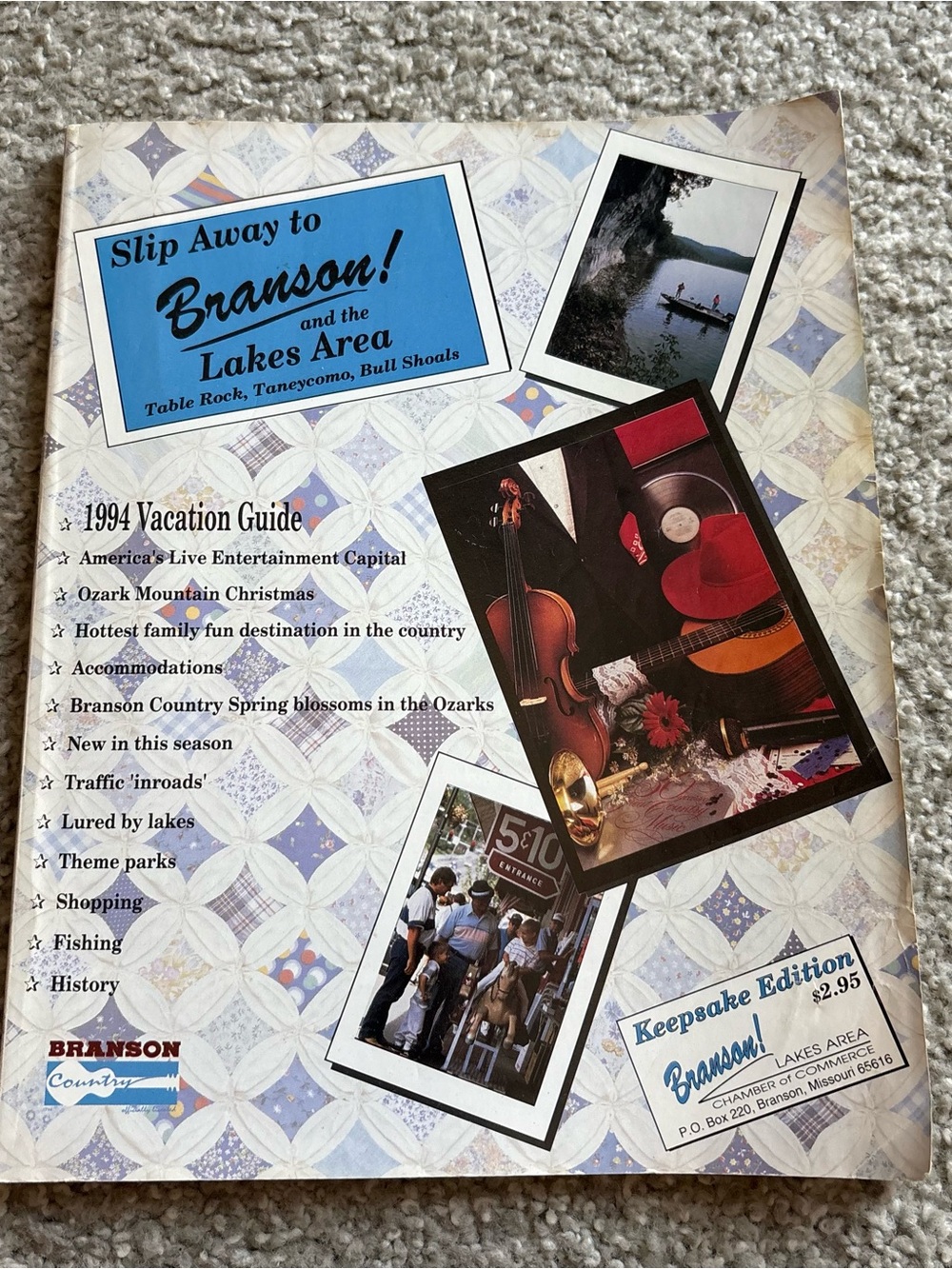 Vintage Branson Missouri 1994 Vacation Guide Tourism History